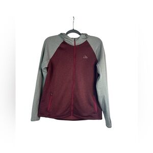 LL Bean woman’s mountain zip hoodie‎ size large full zip outdoor lightweight